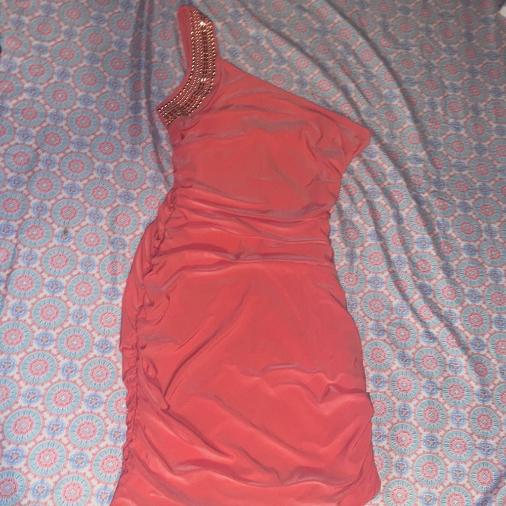 Peach one should dress size small